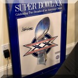 C20. Autographed Superbowl XX poster. 